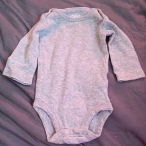 Gray Long Sleeve Onesie